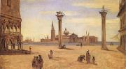 Jean Baptiste Camille  Corot Venice,the Piazzetta,August-September (mk05) USA oil painting reproduction